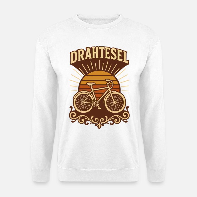 Drahtesel Sonnenuntergang Fahrrad - Unisex Pullover - Weiß