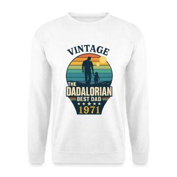 Vintage Father Dadalorian 1971 - Best Dad - Unisex Sweatshirt - white - Front
