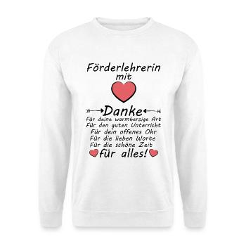 Remedial teacher Saying thank you as a farewell - Unisex Sweatshirt - white - Front