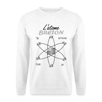 Cadeau Atome Breton Symbole Science et Fierté Gwen - Sweat-shirt Unisexe - blanc - Devant