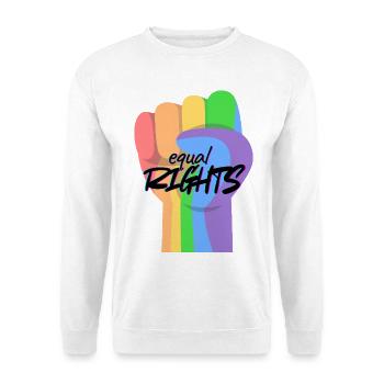 Rainbow Fist Equality - Unisex Sweatshirt - white - Front
