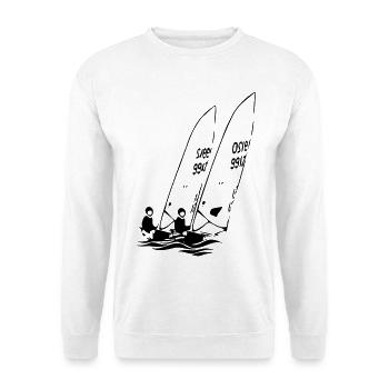 ILCA Laser Sailing dinghies sailboats in the regatta - Unisex Sweatshirt - white - Front