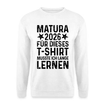 Matura 2026 Graduation T-Shirt - Unisex Sweatshirt - white - Front