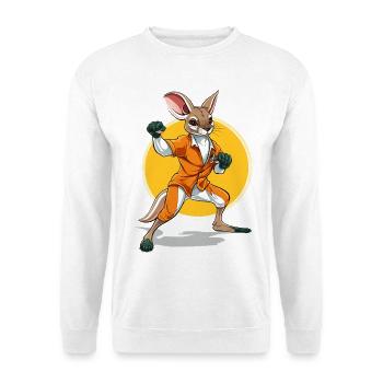 Häschen im Anzug Karateaktion - Unisex Pullover - Weiß - Vorne