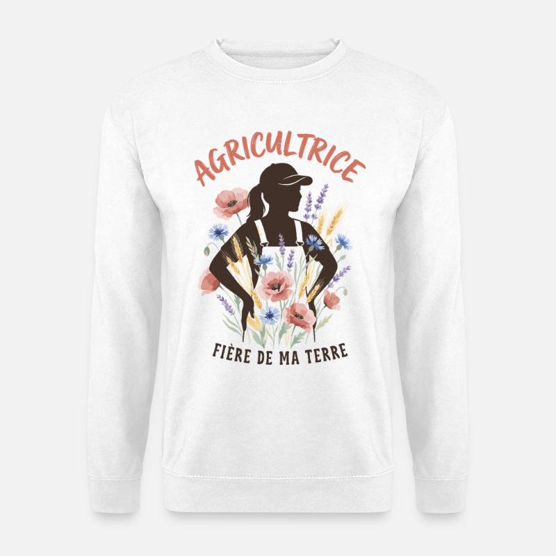 Bauernberuf Landwirtschaft Frauen - Unisex Pullover - Weiß