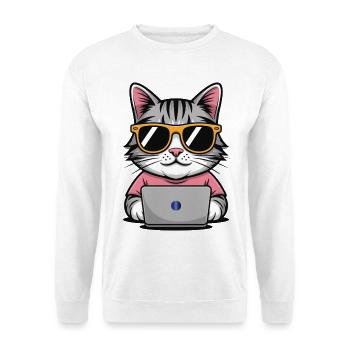 Cats_office - Unisex Pullover - Weiß - Vorne