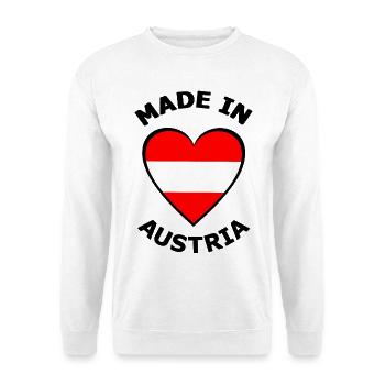 Austria heart - Unisex Sweatshirt - white - Front