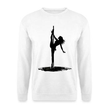 Pole Dance Silhouette – Aesthetic Art - Unisex Sweatshirt - white - Front