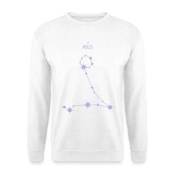 Sternzeichen Stern Pastel Purpur - Unisex Pullover - Weiß - Vorne - Alina (178cm) & Michal (187cm)
