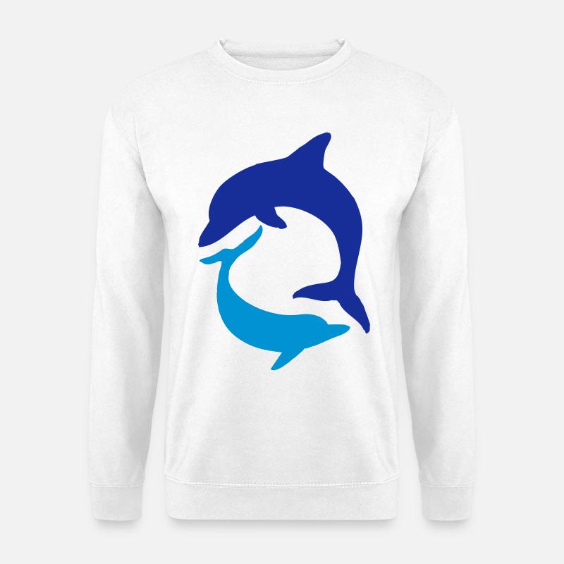 Delphin - Unisex Pullover - Weiß