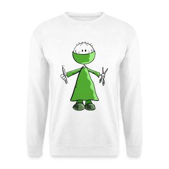 Green Surgeon Stick Figure - Surgery - Surgery - Unisex Sweatshirt - white - Front
