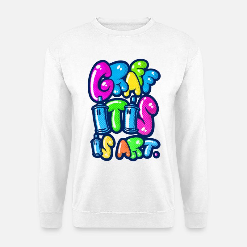 Graffitis Kunst multi - Unisex Pullover - Weiß