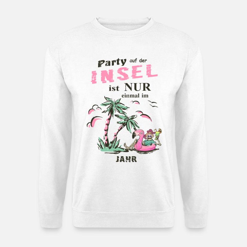 Party Insel - Unisex Pullover - Weiß