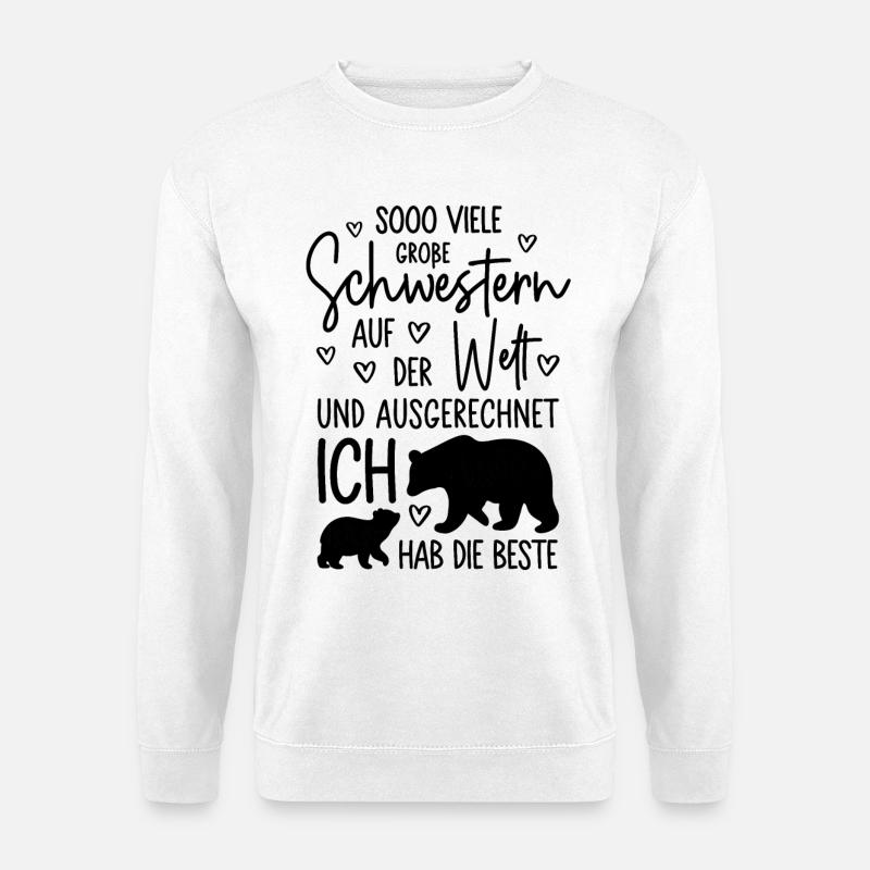 Mädchen Schwestern Bären Beste große Schwester - Unisex Pullover - Weiß