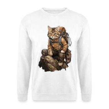 Cats Hiking / Mountaineering Cat - Unisex Sweatshirt - white - Front