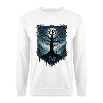 Wo Metall auf Mythos trifft ! - Unisex Pullover - Weiß - Vorne