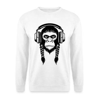 Chemise Turntable Monkey Head Vinyl Lover Edition - Sweat-shirt Unisexe - blanc - Devant
