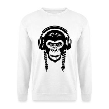 Bass Monkey Head Heavy Drop Edition Shirt - Unisex Sweatshirt - white - Front
