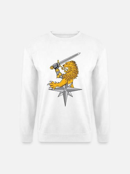 Aalto Asko Kunstlöwe und Stern - Unisex Pullover - Weiß
