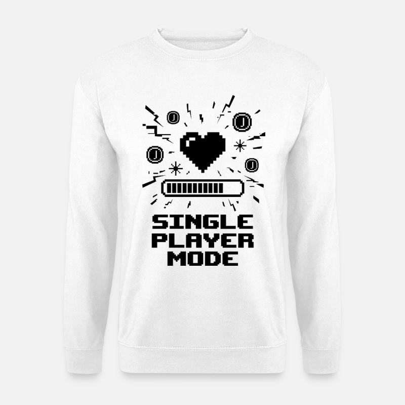 Single Player Mode Gamer Herz - Unisex Pullover - Weiß