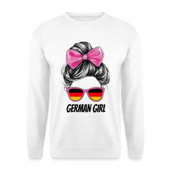 Germany Flag Flag Woman Sunglasses Fan - Unisex Sweatshirt - white - Front
