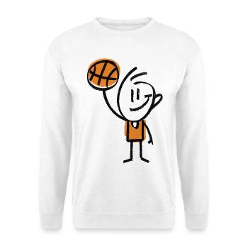 Basketball Basketballer - Unisex Pullover - Weiß - Vorne
