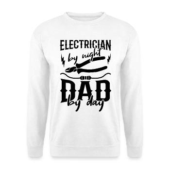 Papa électricien - Sweat-shirt Unisexe - blanc - Devant
