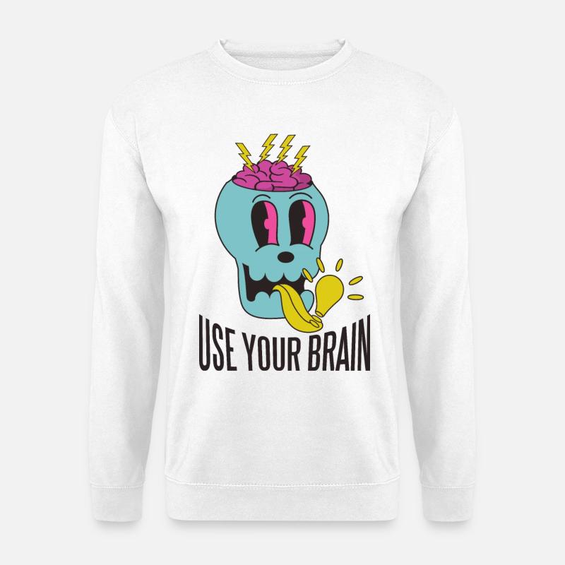 Use your brain - Unisex Sweatshirt - white
