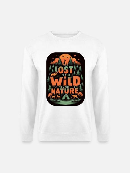 Lost in the Wild Nature Camping - Unisex Sweatshirt - white