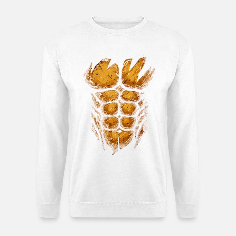 Fire Orange Muscle Structure - Unisex Sweatshirt - white