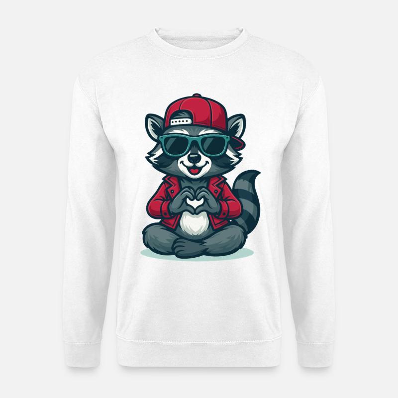 Herzpfote Waschbärbaby - Unisex Pullover - Weiß