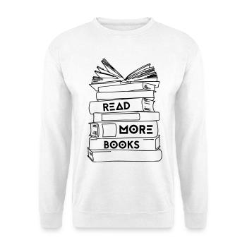 read more books - farbig - Unisex Pullover - Weiß - Vorne