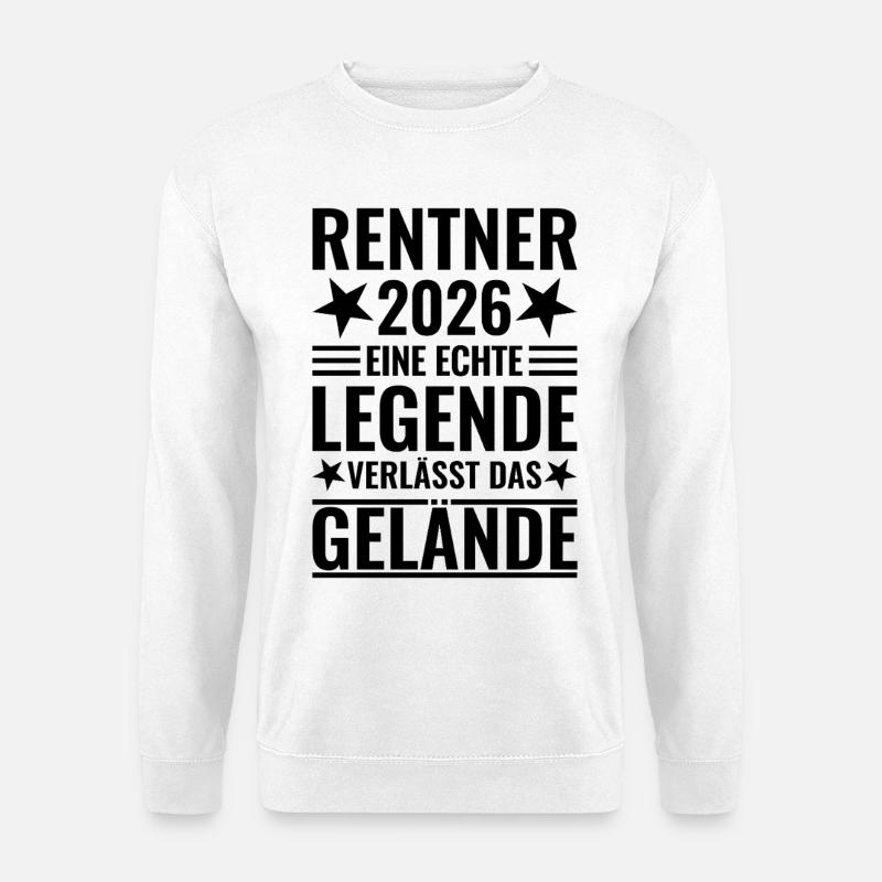 Rentner 2026 - Eine Legende verlässt das Gelände - Unisex Pullover - Weiß