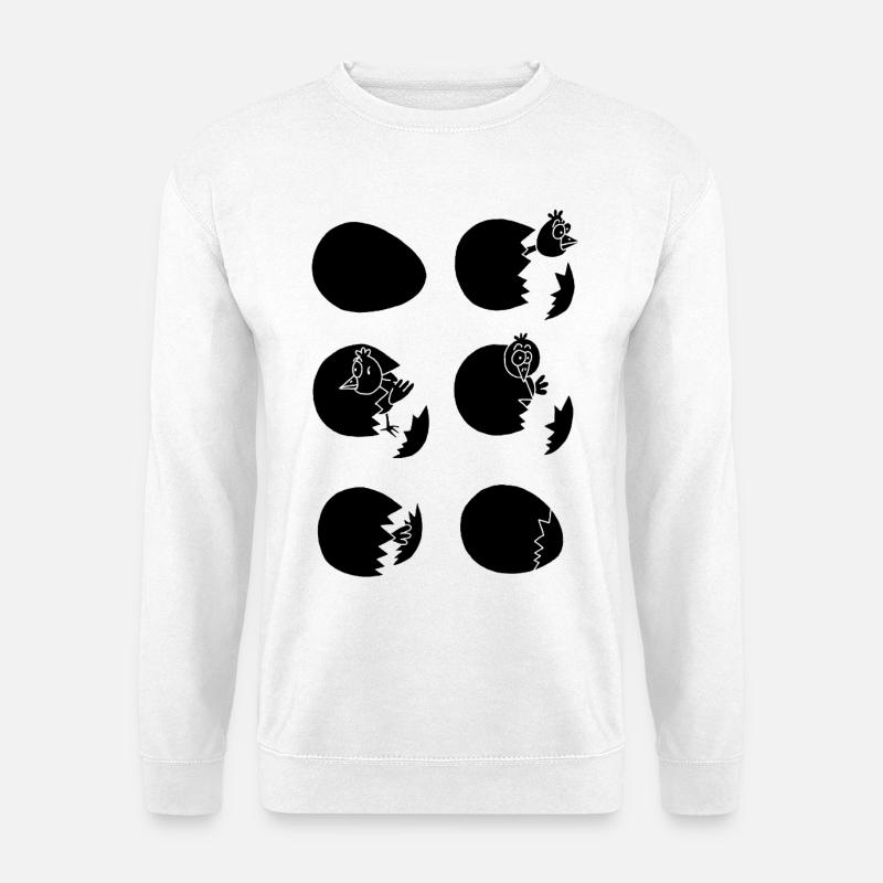 Die Welt entdecken oder nicht (schwarz) - Unisex Pullover - Weiß