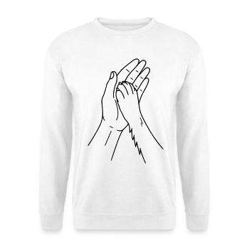 Dog Paw Hand - High Five - Dog Paw Dog - Unisex Sweatshirt - white - Front