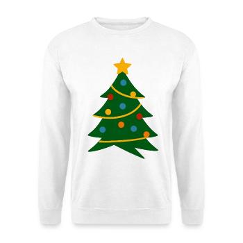 Festive tree with garlands - Unisex Sweatshirt - white - Front