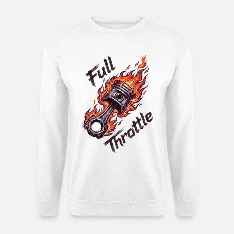  Full Throttle Piston - Unisex Sweatshirt - white