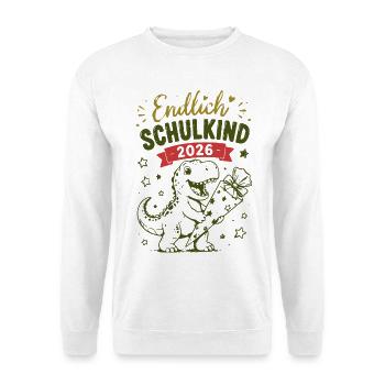 Endlich Schulkind 2026 - Unisex Pullover - Weiß - Vorne