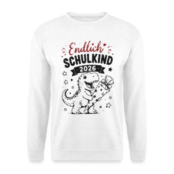 Endlich Schulkind 2026 - Unisex Pullover - Weiß - Vorne