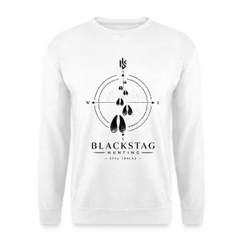 Stag Tracks - Unisex Pullover - Weiß - Vorne - Alina (178cm) & Michal (187cm)