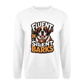 Sankt Bernhard - Unisex Pullover - Weiß - Vorne - Alina (178cm) & Michal (187cm)