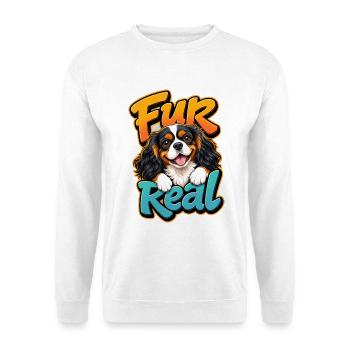 Kavallerier King Charles Spaniel - Unisex Pullover - Weiß - Vorne - Alina (178cm) & Michal (187cm)