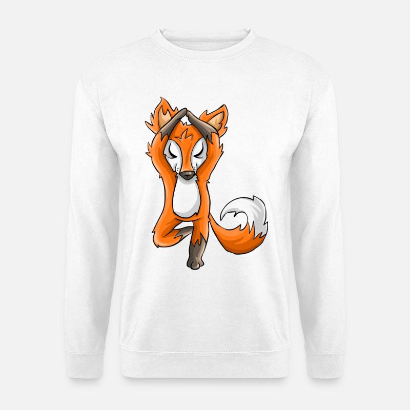 Yoga Fuchs - Unisex Pullover - Weiß
