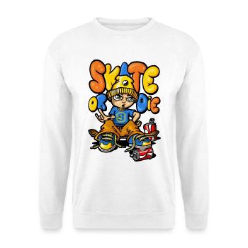 Skateboard and graffiti - Unisex Sweatshirt - white - Front