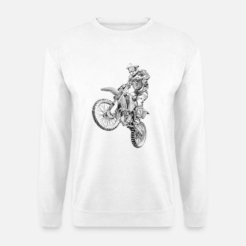 Motocross - Unisex Pullover - Weiß