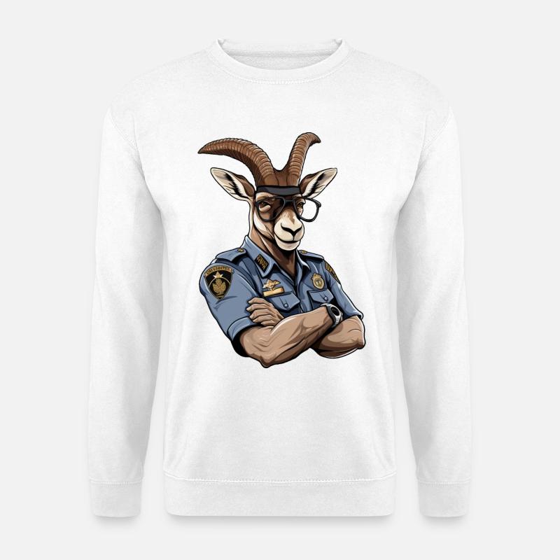 Polizei Steinbock - Unisex Pullover - Weiß