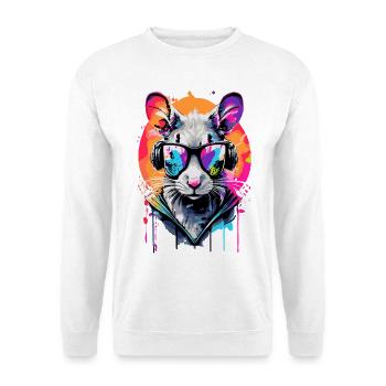 Känguru Farbenfroh - Retro Kangaroo Sonnenbrille - Unisex Pullover - Weiß - Vorne