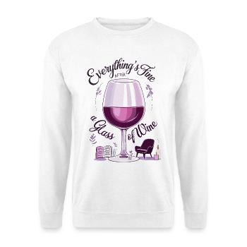 Wine enthusiasts - Unisex Sweatshirt - white - Front
