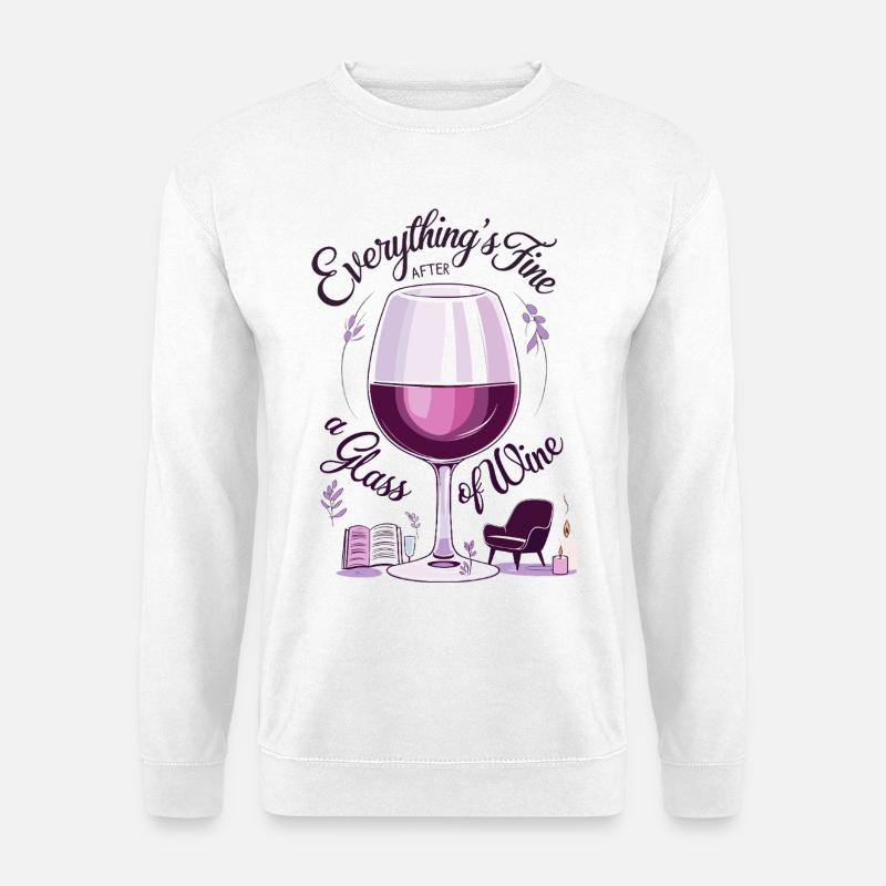 Wein Enthusiasten - Unisex Pullover - Weiß