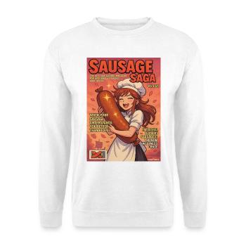 Wurst Saga fake Comic Magazin Köchin - Unisex Pullover - Weiß - Vorne